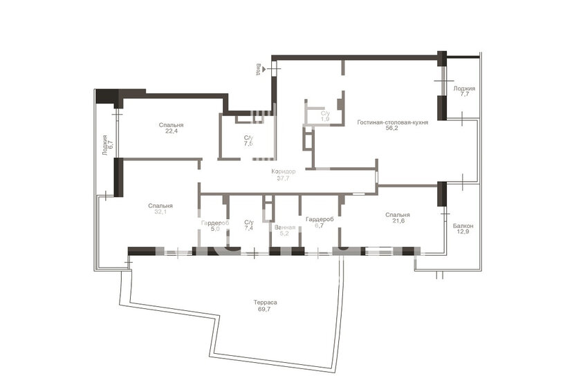 238,3 м², 5-комнатная квартира 262 130 000 ₽ - изображение 1