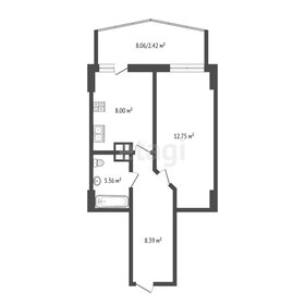 Квартира 34,3 м², 1-комнатная - изображение 1