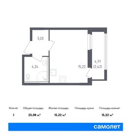 25,1 м², квартира-студия 4 080 565 ₽ - изображение 3