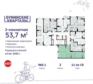 54 м², 2-комнатная квартира 10 854 486 ₽ - изображение 19