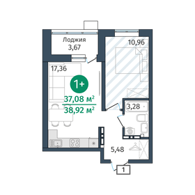 45 м², 1-комнатная квартира 5 500 000 ₽ - изображение 68