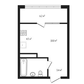 Квартира 28,6 м², студия - изображение 1