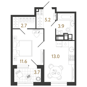 57,5 м², 3-комнатная квартира 7 999 000 ₽ - изображение 146