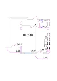 92,9 м², 3-комнатная квартира 5 500 000 ₽ - изображение 47