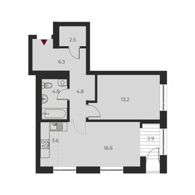 Квартира 54,7 м², 2-комнатная - изображение 1