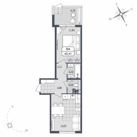 33,4 м², 1-комнатная квартира 4 850 000 ₽ - изображение 86