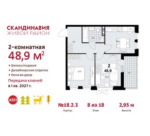 48,9 м², 2-комнатная квартира 13 792 988 ₽ - изображение 17