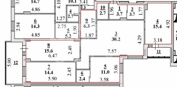 Квартира 105 м², 3-комнатная - изображение 1