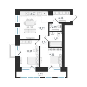 57 м², 3-комнатная квартира 5 299 000 ₽ - изображение 145