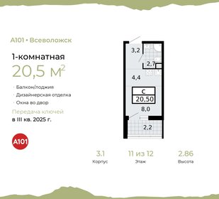 20,5 м², квартира-студия 4 095 641 ₽ - изображение 6