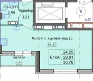 Квартира 31 м², студия - изображение 2