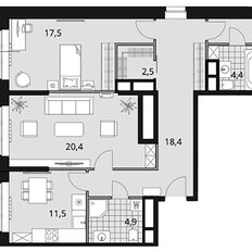 Квартира 96 м², 3-комнатная - изображение 2