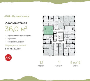 Квартира 36 м², 2-комнатная - изображение 2