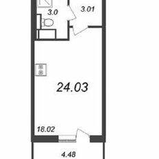 Квартира 24 м², студия - изображение 4