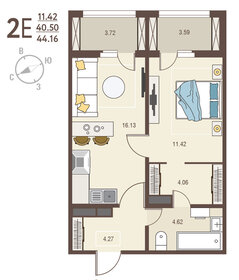 44 м², 2-комнатная квартира 4 890 000 ₽ - изображение 89