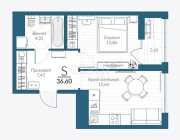 Квартира 37,8 м², 1-комнатная - изображение 1