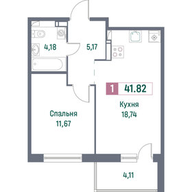 41,7 м², 1-комнатная квартира 7 402 902 ₽ - изображение 14