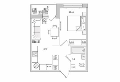 37,2 м², 1-комнатная квартира 7 260 000 ₽ - изображение 143