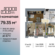 Квартира 79,4 м², 4-комнатная - изображение 3