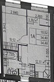 Квартира 34,4 м², 2-комнатная - изображение 1