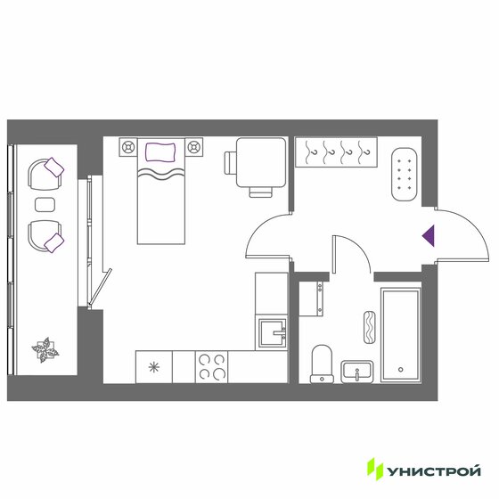 26,4 м², 1-комнатная квартира 4 740 000 ₽ - изображение 37