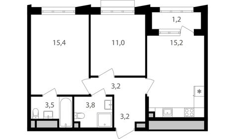 62,1 м², 3-комнатная квартира 22 716 180 ₽ - изображение 27