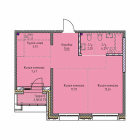 59,2 м², 3-комнатная квартира 10 234 680 ₽ - изображение 82