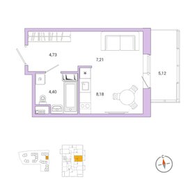 Квартира 29,6 м², студия - изображение 1