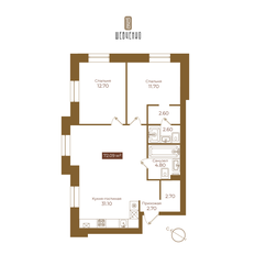 Квартира 72,1 м², 3-комнатная - изображение 2