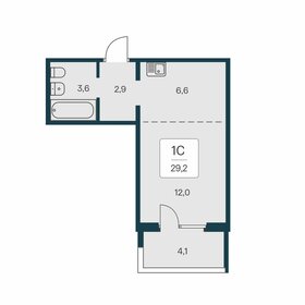 Квартира 29,2 м², студия - изображение 1