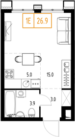 23 м², квартира-студия 8 300 000 ₽ - изображение 132