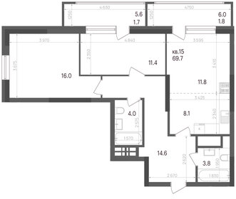 81,7 м², 3-комнатная квартира 6 500 000 ₽ - изображение 105