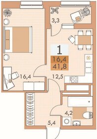 40,4 м², 1-комнатная квартира 6 500 000 ₽ - изображение 22