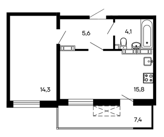 32,3 м², 1-комнатная квартира 5 200 000 ₽ - изображение 66