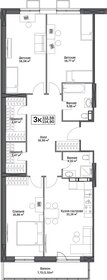114,9 м², 3-комнатная квартира 13 673 336 ₽ - изображение 18