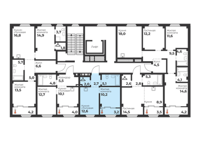 54,6 м², 2-комнатная квартира 4 400 000 ₽ - изображение 71