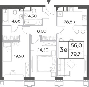 79,8 м², 3-комнатная квартира 34 535 304 ₽ - изображение 24