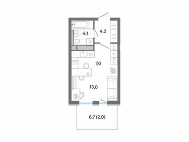 Квартира 30,3 м², студия - изображение 1