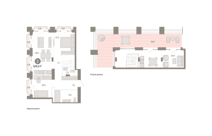 128,7 м², 3-комнатная квартира 38 100 000 ₽ - изображение 14