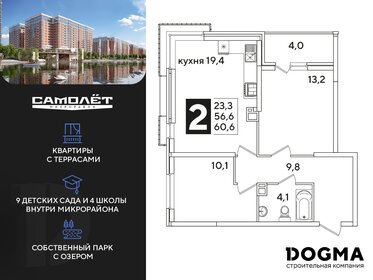 60,6 м², 2-комнатная квартира 10 477 740 ₽ - изображение 42