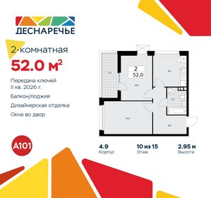 52 м², 2-комнатная квартира 13 235 226 ₽ - изображение 3