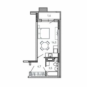 23,2 м², квартира-студия 4 570 400 ₽ - изображение 21