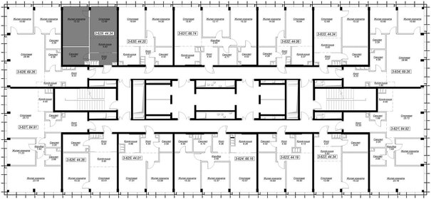 Квартира 44,3 м², 1-комнатная - изображение 2