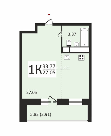 33,8 м², 1-комнатная квартира 8 890 000 ₽ - изображение 36