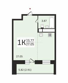 Квартира 33,8 м², 1-комнатная - изображение 1