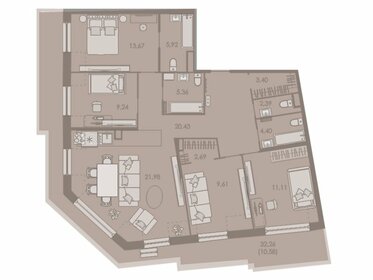 Квартира 120,7 м², 4-комнатная - изображение 1