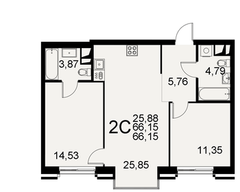 67 м², 3-комнатная квартира 8 199 000 ₽ - изображение 19