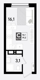 Квартира 19 м², студия - изображение 1