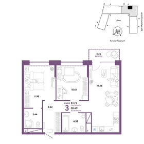 66 м², 3-комнатная квартира 6 150 000 ₽ - изображение 47