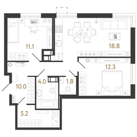 62,6 м², 2-комнатная квартира 17 850 000 ₽ - изображение 82